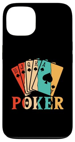 Hülle für iPhone 13 High-Roller-Poker im Retro-Look mit den Händen von Texas Hold'em von Best Poker Hands Chips Set Book Accessories Gifts