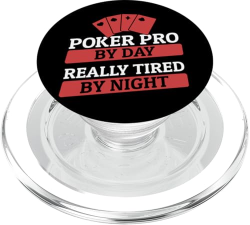 Pokerprofi bei Tag müde bei Nacht Texas Holdem Player Poker PopSockets PopGrip für MagSafe von Best Poker Hands Chips Set Book Accessories Gifts