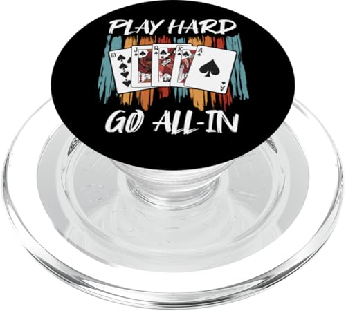 Spielen Sie Hard Go All-In Texas Holdem Poker Hands Player Poker PopSockets PopGrip für MagSafe von Best Poker Hands Chips Set Book Accessories Gifts