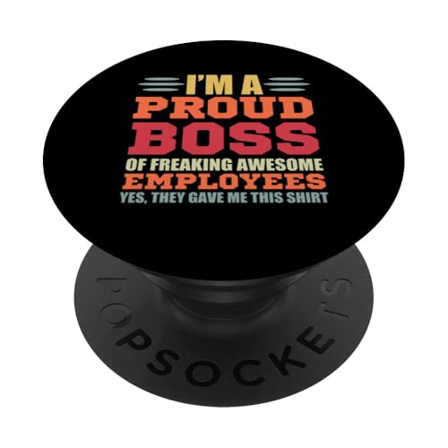 Coole, stolze Chef-Kunst für Männer und Frauen, Wertschätzung durch den Chef des Mitarbeiters PopSockets Klebender PopGrip von Best Proud Boss Gift Humor Gag Boss