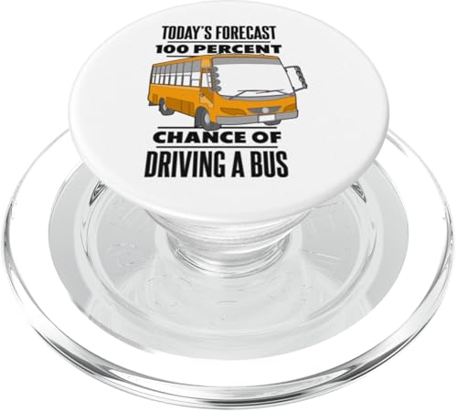 100% ige Chance, einen Bus zu fahren Gelber Bus Schulbusfahrer PopSockets PopGrip für MagSafe von Best School Bus Yellow Driver Transportation Gifts