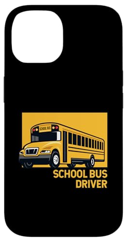 Hülle für iPhone 14 Schulbusfahrer Doodle Chinesischer Hanzi Schulbusfahrer von Best School Bus Yellow Driver Transportation Gifts