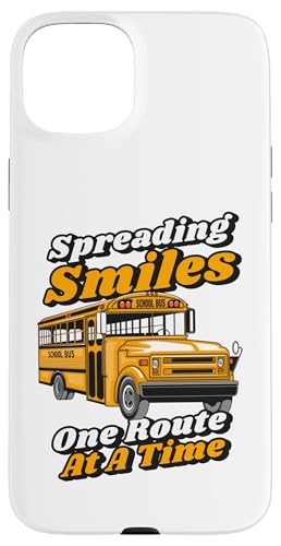 Hülle für iPhone 15 Plus Spreading Smiles Gelber Busbetreiber Schulbusfahrer von Best School Bus Yellow Driver Transportation Gifts