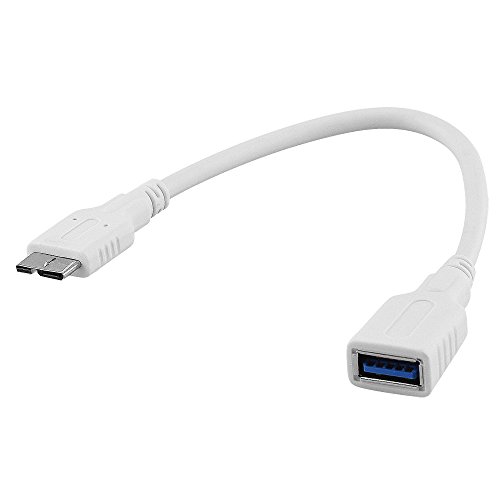 BestPlug 20cm 3.0 OTG USB Kabel, USB A-Buchse Kupplung weiblich auf Micro USB B-Stecker männlich, 5000 Mbit s Übertragungsrate, Weiss von BestPlug