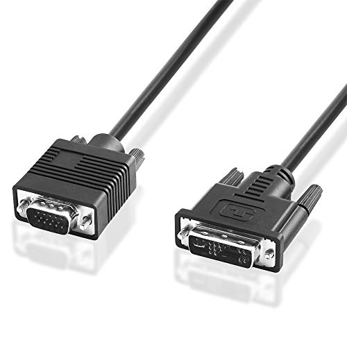 BestPlug 3 Meter D-SUB DVI Kabel, 12+5 DVI-A Stecker auf S-VGA Stecker, HD, Schwarz von BestPlug