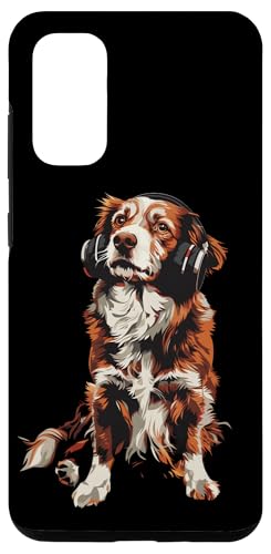 Hülle für Galaxy S20 Hunde Motiv Tiere Tierliebhaber Kunst Kopfhörer DJ Haustier von Besten Tier Motive aller Art - Kunstwerk AnimalArt