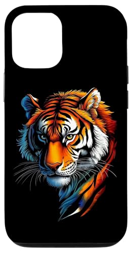 Hülle für iPhone 12/12 Pro Lustiges Tiger Kunst Tierliebhaber Wildtier Safari Zoo Katze von Besten Tier Motive aller Art - Kunstwerk AnimalArt