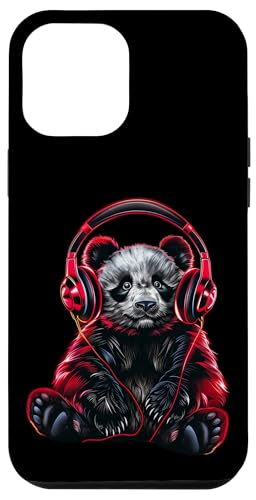 Hülle für iPhone 15 Plus Panda Bär Motiv Tiere Tierliebhaber Cute DJ Pandas Kopfhörer von Besten Tier Motive aller Art - Kunstwerk AnimalArt