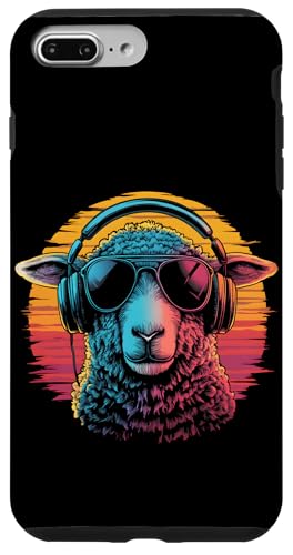 Hülle für iPhone 7 Plus/8 Plus Lustiges Schaf Kunst Sonnenbrille Sheep Schäfer Coole Schafe von Besten Tier Motive aller Art - Kunstwerk AnimalArt