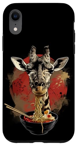 Hülle für iPhone XR Japanische Giraffe Manga Ramen Nudel Kunst Anime Giraffe von Besten Tier Motive aller Art - Kunstwerk AnimalArt