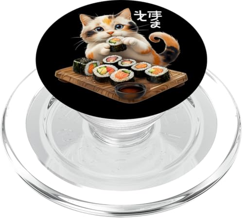 Kawaii Katzen Sushi Otaku Funny Cat Anime Japanische Katze PopSockets PopGrip für MagSafe von Besten Tier Motive aller Art - Kunstwerk AnimalArt