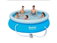 Bestway® Fast Set™ Aufblasbarer Pool Set - 366 x 76 cm - Mit Filterpumpe 5.377 L von Bestway