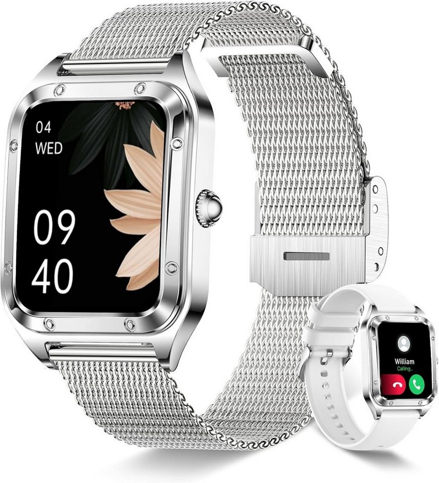 Betatree Smartwatch Damen, Fitnessuhr mit Telefonfunktion, Benachrichtigung Smartwatch (1,6 Zoll, Android iOS), Aktivitäts Tracker mit 19 Sportmodi Herzfrequenz SpO2 Schlafmonitor von Betatree