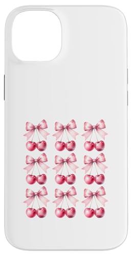 Hülle für iPhone 14 Plus Kirschen und Rosa Kokette Schleifen Girly Muster von BethanyGrace