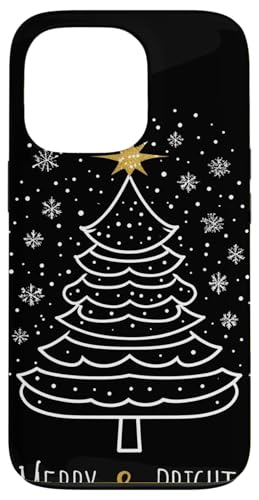 Hülle für iPhone 13 Pro Merry and Bright Festlicher Weihnachtsbaum mit Schnee-Design von Better You Tees Etc.