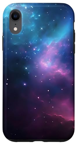 Hülle für iPhone XR Abstrakte kosmische Galaxie mit wirbelnden Nebeln und Sternen von Better You Tees Etc.