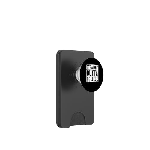 Straight Outta College, lustige Geschenkidee für den neuen College-Abschluss PopSockets PopWallet für MagSafe von Better You Tees Etc.