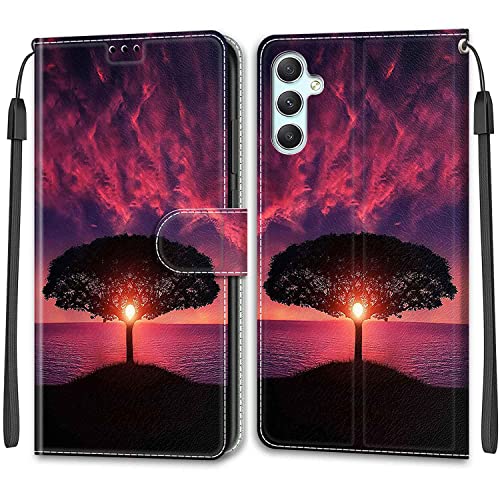 Handyhülle für Samsung Galaxy A34 Hülle Standfunktion Kartenfach Wallet Premium Leder Schutzhülle Galaxy A34 5G Flip Case Cover Stoßfeste Klapphülle Galaxy A34 6.6 Zoll von Betunistoy