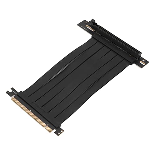 PCI E-Verlängerungskabel, PCI E 3.0 X16-Verlängerungskabel, Grafikkarten-Verlängerungskabel, 15 cm, 128 Gbit/s, Hochgeschwindigkeits-PCI-E-Riser-Karte (Black) von Beufee