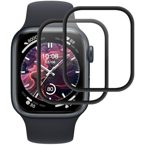 2 Stück Panzer Schutz Glas für Apple Watch Series 6/5/4/SE/SE 2 44mm, Schutzfolie Panzer,[9H Härte][HD Klare][Blasenfrei][Anti-Kratzen] Panzerglas Full Screen von Beukei