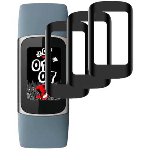 Beukei 3 Stück Panzer Schutz Glas für Fitbit Charge 6, Pansaglas,[9H Härte][HD Klare][Blasenfrei][Anti-Kratzen] Display Folie von Beukei