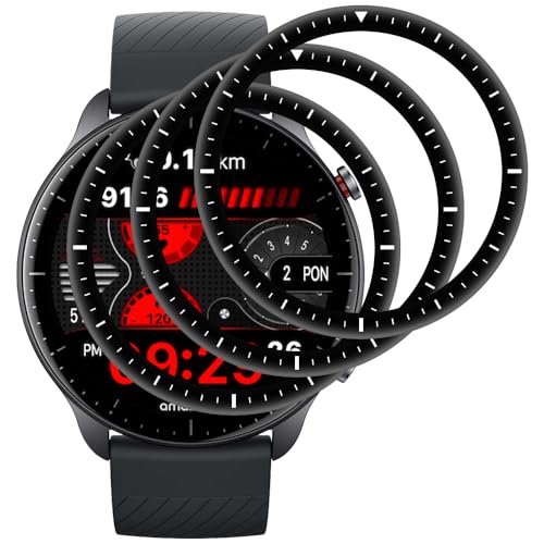 Beukei 3 Stück Panzer Schutz Glas für Amazfit GTR 2, Panzer Folie,[9H Härte][HD Klare][Blasenfrei][Anti-Kratzen] Handyfolie von Beukei