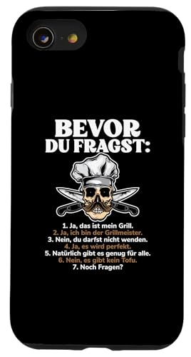 Hülle für iPhone SE (2020) / 7 / 8 Bevor Du Fragst Grillmeister Lustiger BBQ Spruch Griller von Bevor Du Fragst Grillmeister BBQ Geschenke