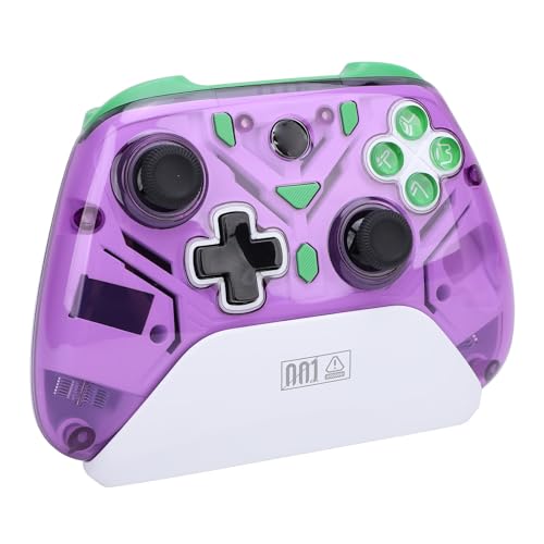 2,4G Wireless Gaming Controller, Hall Effect Trigger und Joystick, RGB-Leuchten und Turbo, Videospiel-Controller für PC für Switch für Android (violett) von Bewinner