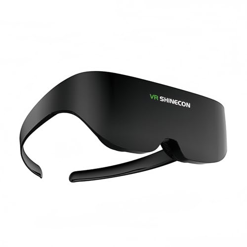 Bewinner 3D VR Glass mit 4K Wireless WiFi Bildschirm, 1058PPI 2,1-Zoll Smart VR Brille, Virtual Reality Brille, HD Spiele Videoanzeigebrille für IMAX Riesenbildschirm von Bewinner