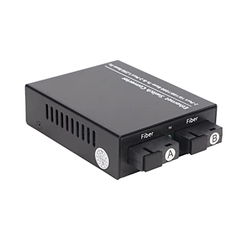 Bewinner 1,25 Gbit/s Einzelfaser-/Modus-Konverter, LED-Anzeige, Optischer Anschluss, RJ45-Anschluss, Plug-and-Play, Platzsparender Ethernet-Switch-Konverter für Netzwerke (EU-Stecker) von Bewinner