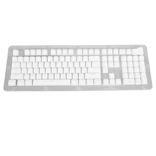 Bewinner 108 Tasten Deutsche Tastatur-Tastenkappen, Durchscheinende Tastenkappen, Minimalistische Mechanische Tastatur-Tastenkappen, Tastenkappen in Voller Größe für 60% 65% 75% 80% von Bewinner