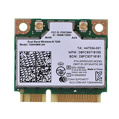 Bewinner 2,4 G / 5 G -PCI-E-Netzwerkkarte Bluetooth 4.0 Intel 7260AN 7260HMW-Funkkarte IEEE-Standard-basierter 802.11a / b/g/n-Adapter Dualband-WLAN-Karte für Desktop-PC von Bewinner