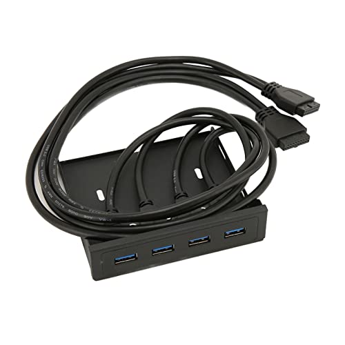 3,5 Zoll Frontpanel Hub mit 4 USB 3.0 Anschlüssen, Hot Plug Unterstützung, USB 3.0 Bis 19 polige Interne Multi USB Steckplätze, Passend für 3,5 Zoll PC Computergehäuse von Bewinner