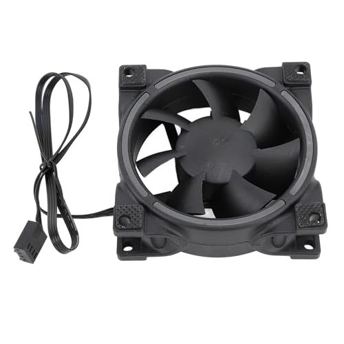 Bewinner 80-mm-Gehäuselüfter, Effizienter, Leiser, Leistungsstarker PWM-Lüfter mit 7-Blatt-Design, PC-Lüfter mit 800–2500 U/min Geschwindigkeit (Black) von Bewinner