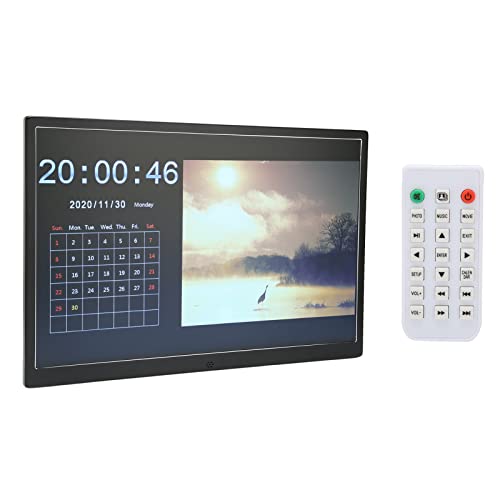 Bewinner Digitaler Bilderrahmen, 15 Zoll FHD Bildschirm mit 1280 X 800, Elektronischer Bilderrahmen Im 16:9 Breitbildformat Zum Teilen von Fotos und Videos, Kalender, Wecker, Zeitschaltuhr (15") von Bewinner