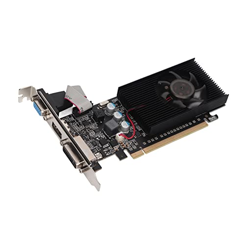 Bewinner GT610 Grafikkarte, 64bit 810MHz 2GB DDR3 Grafikkarte, 2560x1600 PC Grafikkarte, PCI Express 2.0, DVI VGA HDMI Low Profile Grafikkarte von Bewinner