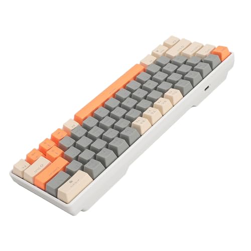 Bewinner Mechanische Gaming-Tastatur, 63 Tasten, USB-Kabel mit Rotem Schalter, Kompakte ABS-Tastenkappe, Hintergrundbeleuchtete Gaming-Tastatur für, PC von Bewinner