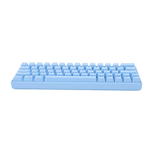 Bewinner Mechanische Gaming-Tastatur, 64 Tasten, 4 Schalter, Ergonomische PC-Tastatur, 3-Modus-Verbindung (kabelgebunden, Drahtlos,) für Computer-Laptop (Blauer Schalter) von Bewinner