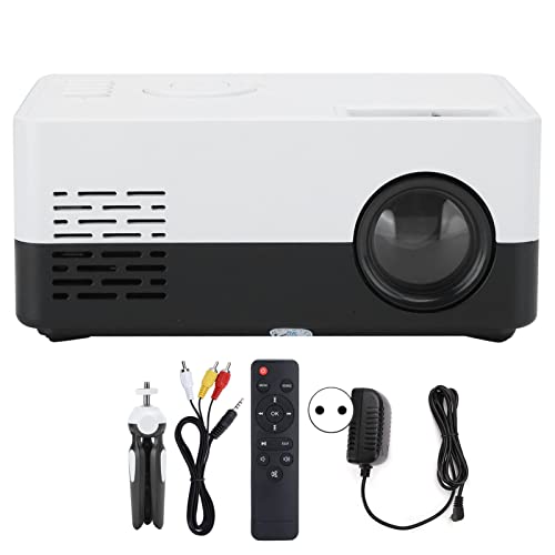 Bewinner Tragbarer LED Beamer, Heimkino Projektor Kids Gift für Spieler, 320 × 240P 30000 LED Life Home Theater Projector Unterstützung 1080P USB Handy Tragbarer Projektor von Bewinner