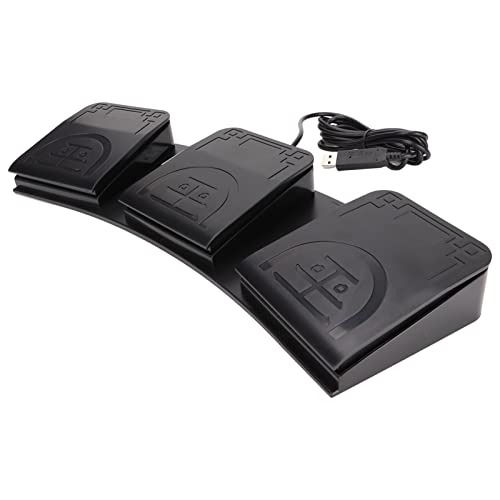 USB Dreifach Fußpedal, Optische Schaltersteuerung, 3 Tasten PC, USB Fußsteuerung, Tastatur Aktionsschalter, Pedal, USB Fußschalter für Game Media Instrument von Bewinner