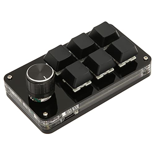 Bewinner USB Tastatur mit 6 Tasten, Gaming Tastatur mit Knopf, Programmierbare DIY Tastatur, RGB Hintergrundbeleuchtung, OSU Gaming Tastatur für Gaming Office von Bewinner