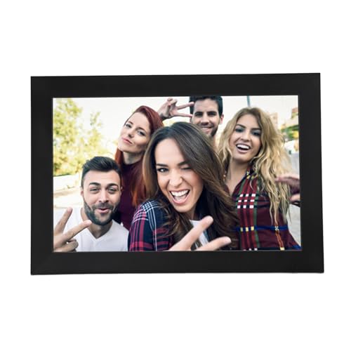 Digitaler 10-Zoll-Touchscreen-Bilderrahmen mit Einer Auflösung von 1280 X 800, WLAN, 16 GB Speicher, RK3126 Quad-Core-Prozessor, für Frameo-App, Unterstützt Hoch- und Q von Bewinner