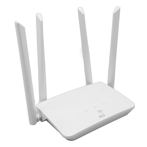 Entsperrter 4G LTE-WLAN-Router, 300 Mbit/s WLAN-Router 4G-Modem mit SIM-Kartensteckplatz und 4 Antennen, Kabelloser WLAN-Router für Reisen zu Hause, in der Villa, Europäische von Bewinner