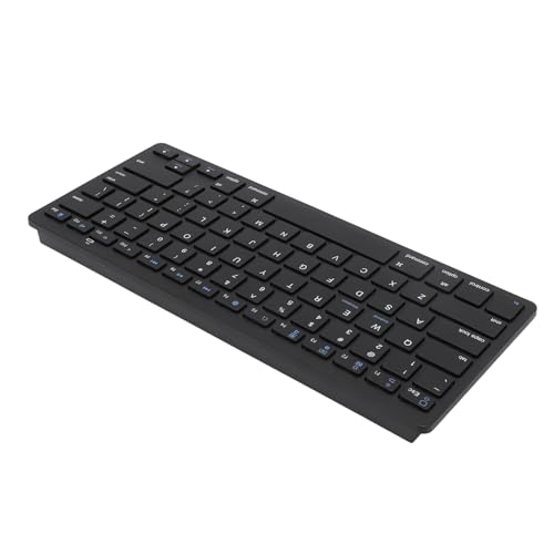 Kabellose Tastatur, 78 Tasten, Bürotastatur mit Geräuschlosen Stummschalttasten, Angenehme Haptik, Langlebige Materialien, für Computer, Laptop, Tablet (Black) von Bewinner