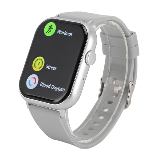 Smartwatch für Männer und Frauen, 2,01-Zoll-HD-Fitnessuhr mit Schrittzähler, Bluetooth-Anruf-Smartwatch, Fitness-Tracker-Uhr mit Mehreren Sportmodi, 380-mAh-Akku (Silver) von Bewinner