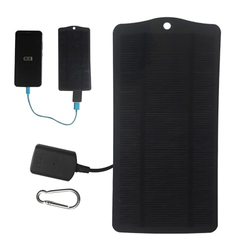 Bexdug Solarpanel-Ladegerät, Solarpanel-Ladegerät für Telefon - Solarpanel zum Aufladen von Mobiltelefonen,Solar-Handy-Ladegerät für den Außenbereich, tragbares Solarpanel-Ladegerät für Handy, kleines von Bexdug