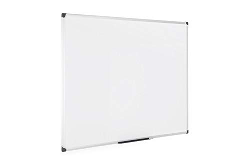 Bi-Office MA0507178 Magnetisches Whiteboard Maya W, Trocken Abwischbar, Mit Alurahmen Und Stifteablage, Magnettafel, Memoboard, Lackierte Stahloberfläche 120 x 90 cm, grau, Grau,Schwarz von Bi-Office