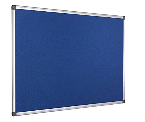 Bi-Office Maya Filztafel, Aluminium Rahmen, 60x45cm, Blau von Bi-Office