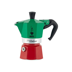 BIALETTI La Mokina Italia Tricolore Espressokocher grün, 1 Tasse von Bialetti