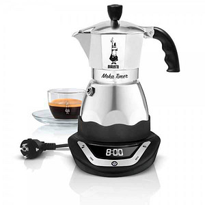 BIALETTI Moka Timer Espressokocher elektrisch gelb, 6 Tassen von Bialetti